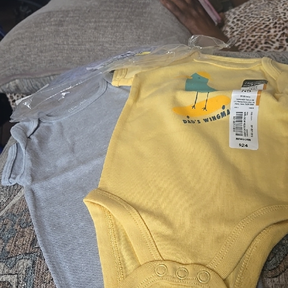 Yellow and Gray Kids One Piece Set
